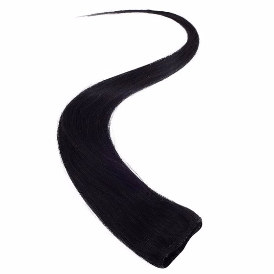 Wildest Dreams Clip In Single Weft Human Hair Extension 18 Inch - 1 Blackest Black