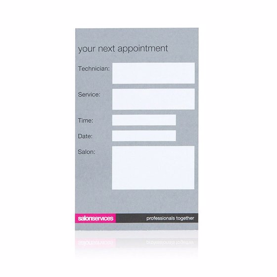 Salon Services Appointment Cards Nails - Pack of 100